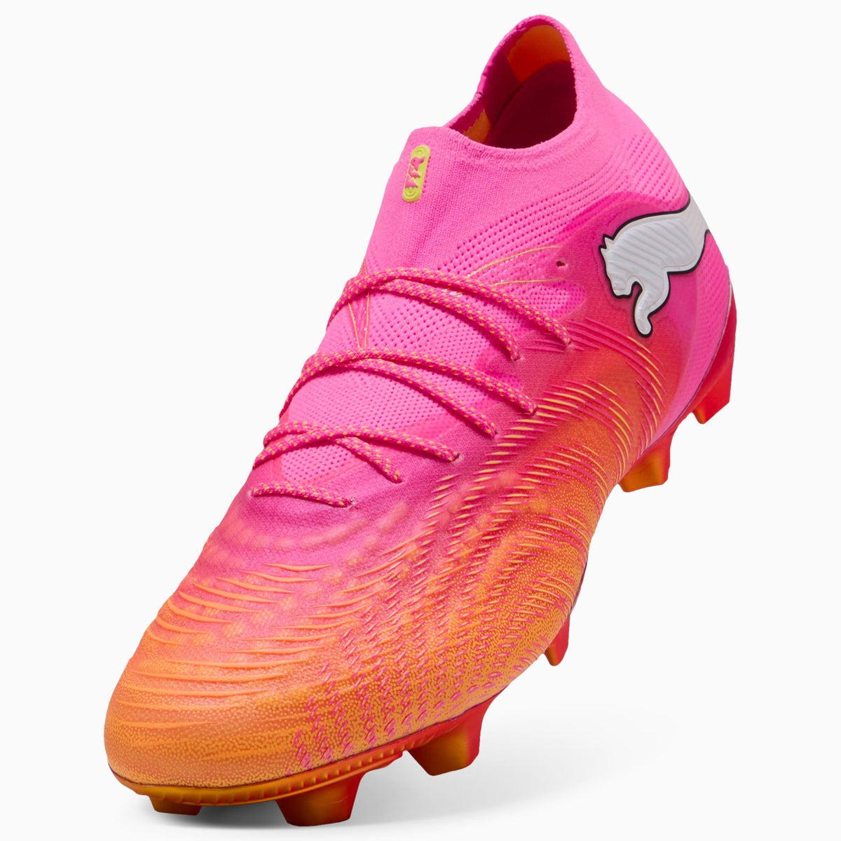Chuteira Puma Future 9 Ultimate Unissex — Poison Pink-Sun Stream-Bright Aqua-PUMA White — imagem 6
