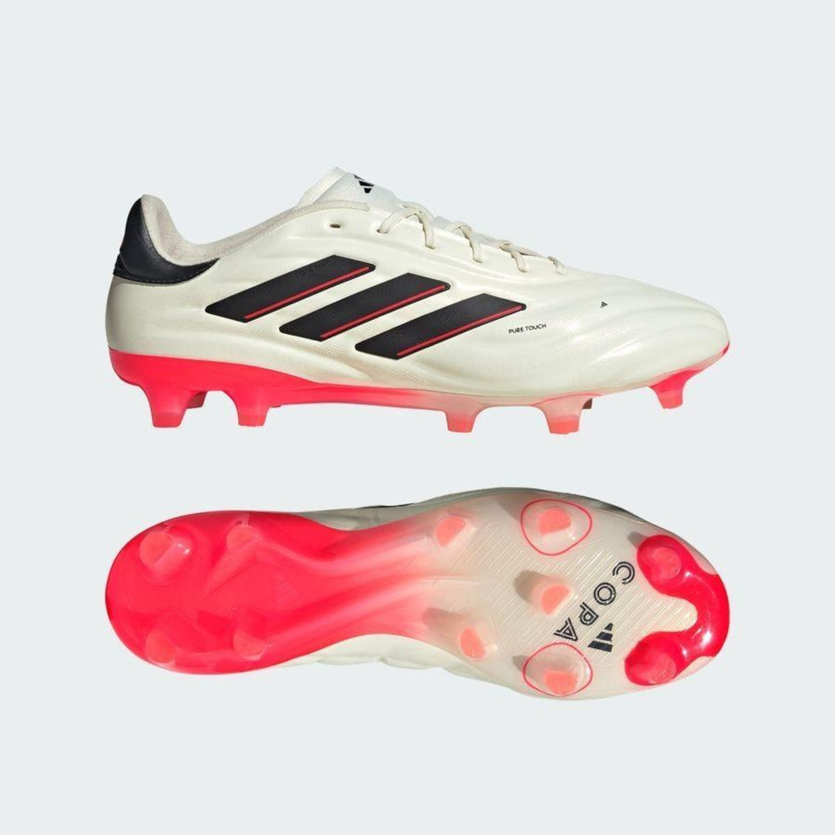 Chuteira Adidas Copa Pure 2 Elite FG — Branco / Preto / Vermelho — imagem 4
