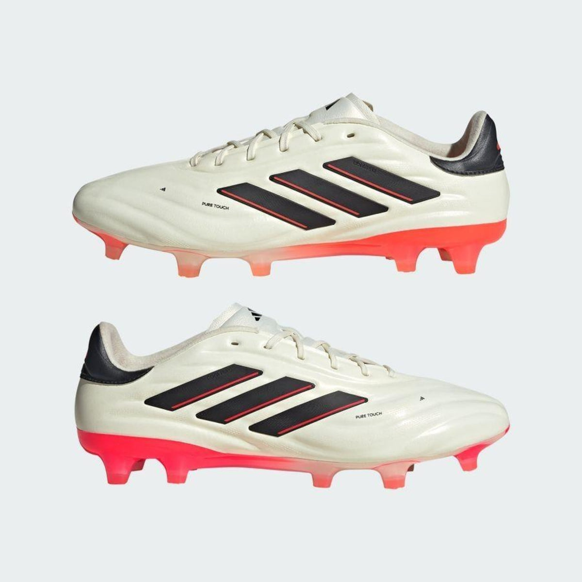 Chuteira Adidas Copa Pure 2 Elite FG — Branco / Preto / Vermelho — imagem 9