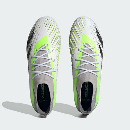 Chuteira Adidas Predator Accuracy.1 FG — Branco / Preto / Verde — imagem 7