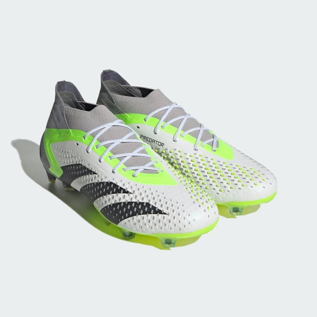 Chuteira Adidas Predator Accuracy.1 FG — Branco / Preto / Verde — imagem 9