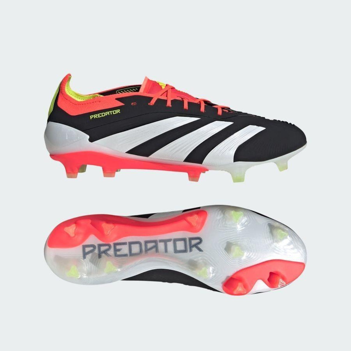 Chuteira Adidas Predator Elite FG — Preto / Branco / Vermelho — imagem 4