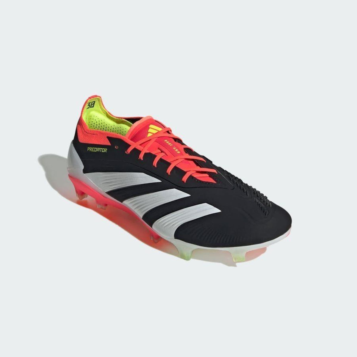 Chuteira Adidas Predator Elite FG — Preto / Branco / Vermelho — imagem 7