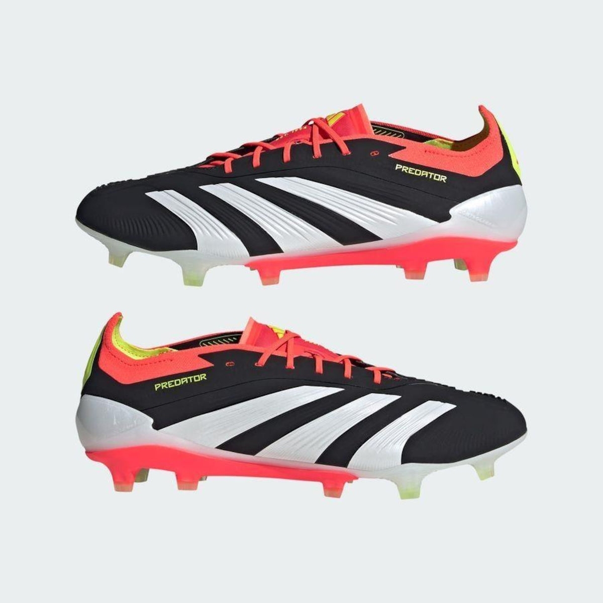 Chuteira Adidas Predator Elite FG — Preto / Branco / Vermelho — imagem 9