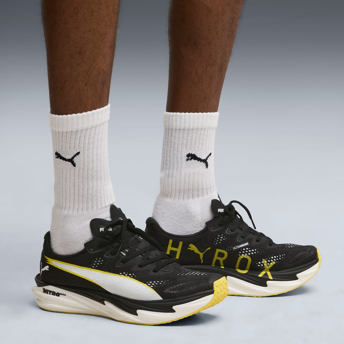 Tênis Deviate NITRO Elite 4 PUMA x HYROX Masculino — PUMA Black-Vibrant Yellow — imagem 2