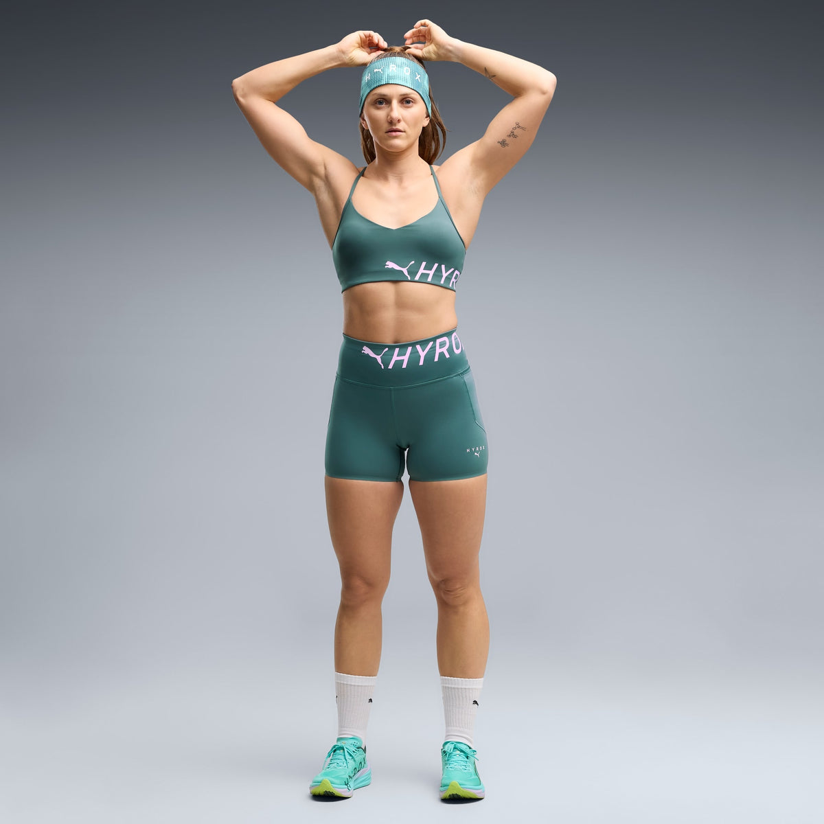 Tênis Deviate NITRO 4 PUMA x HYROX Feminino — Intense Mint-Light Lavender — imagem 3