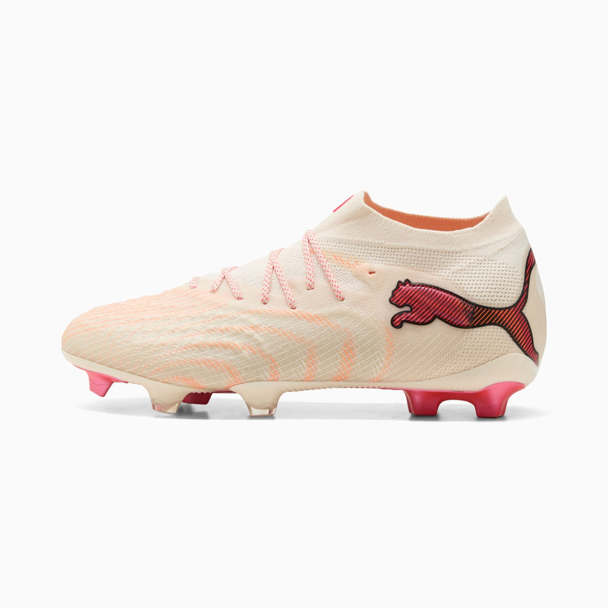 Chuteira Puma Future 9 Ultimate Unissex — Sugared Almond-PUMA White-Ultra Red-PUMA Black — imagem 1