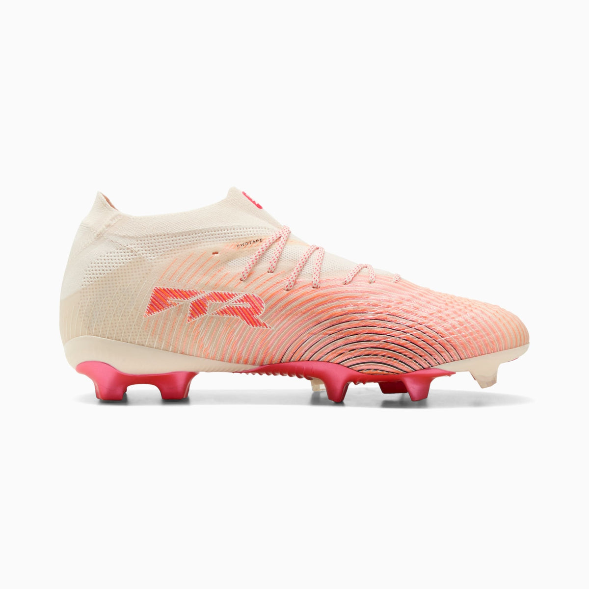 Chuteira Puma Future 9 Ultimate Unissex — Sugared Almond-PUMA White-Ultra Red-PUMA Black — imagem 7