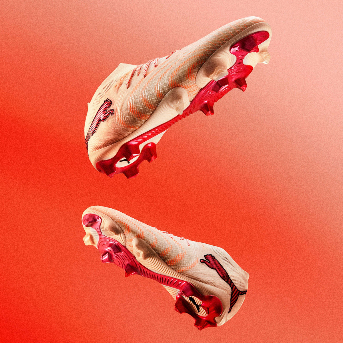 Chuteira Puma Future 9 Ultimate Unissex — Sugared Almond-PUMA White-Ultra Red-PUMA Black — imagem 9