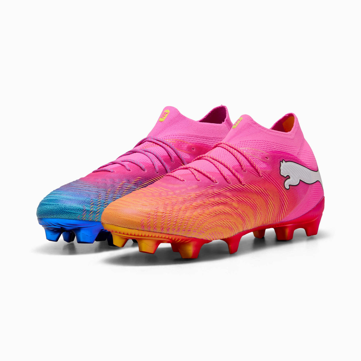 Chuteira Puma Future 9 Ultimate Unissex — Poison Pink-Sun Stream-Bright Aqua-PUMA White — imagem 1