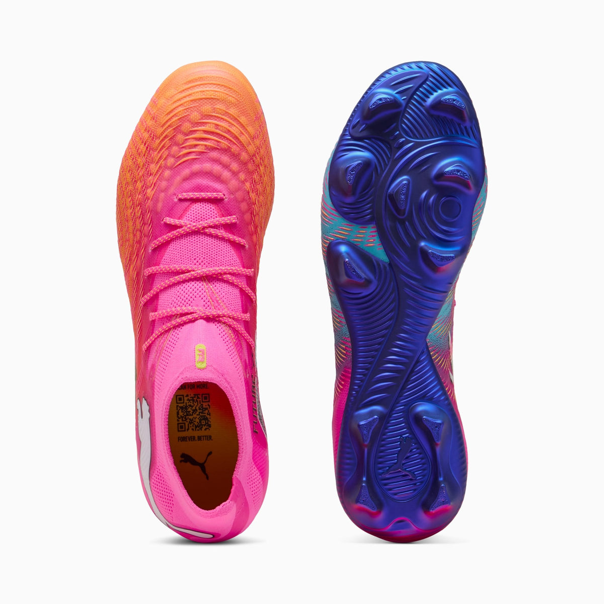 Chuteira Puma Future 9 Ultimate Unissex — Poison Pink-Sun Stream-Bright Aqua-PUMA White — imagem 4