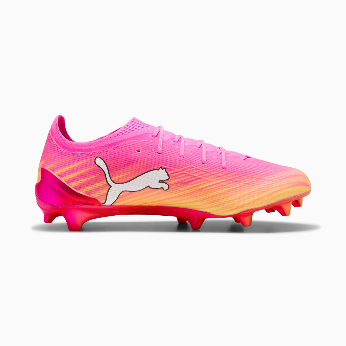 Chuteira Puma Ultra 6 Ultimate Unissex — Poison Pink-PUMA White-Sun Stream-Bright Aqua-PUMA Black — imagem 5