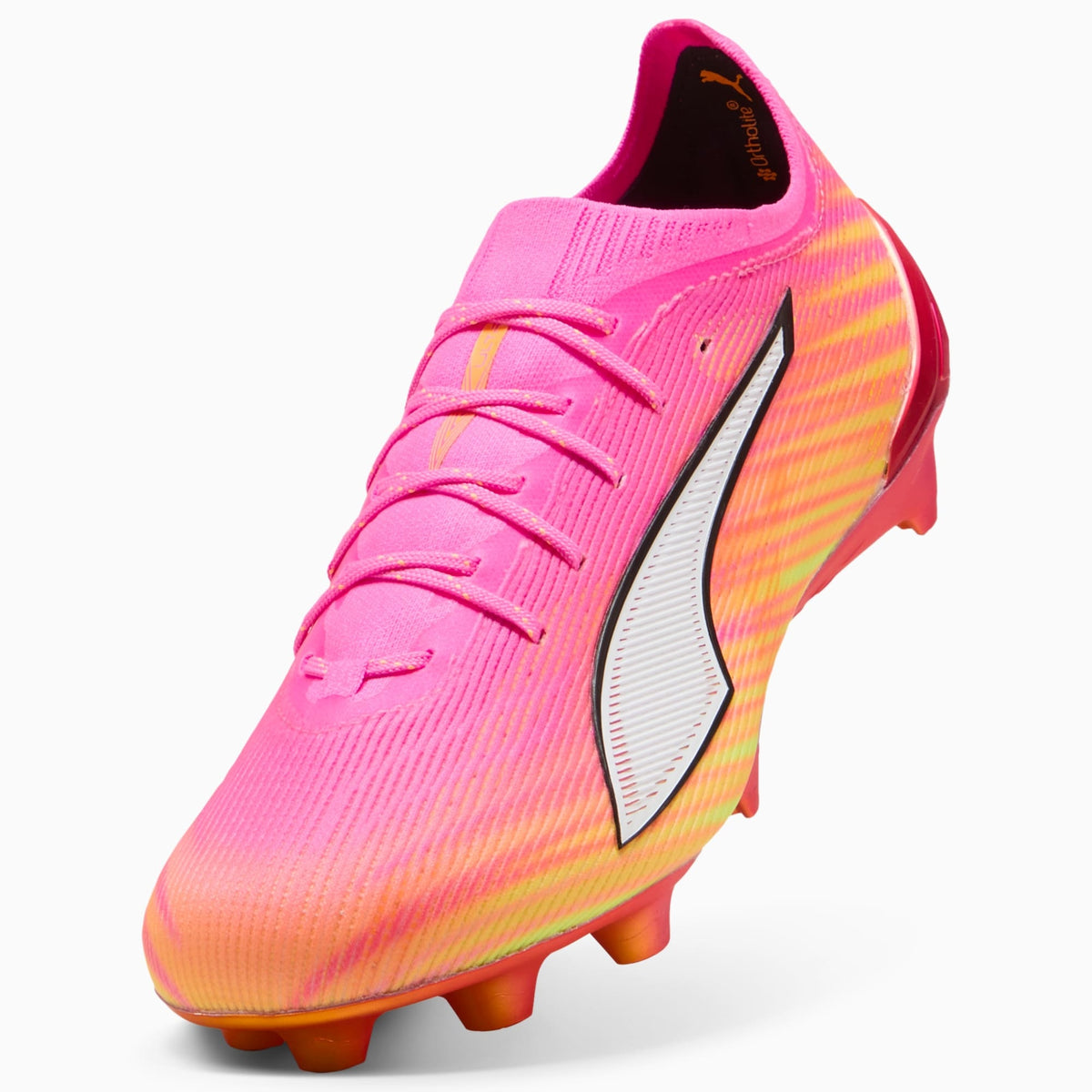 Chuteira Puma Ultra 6 Ultimate Unissex — Poison Pink-PUMA White-Sun Stream-Bright Aqua-PUMA Black — imagem 6