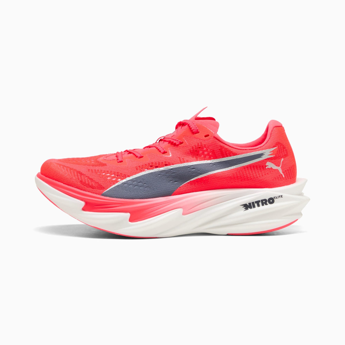 Tênis Puma Deviate NITRO Elite 4 Feminino — Ultra Red-Inky Depths-PUMA White — imagem 1