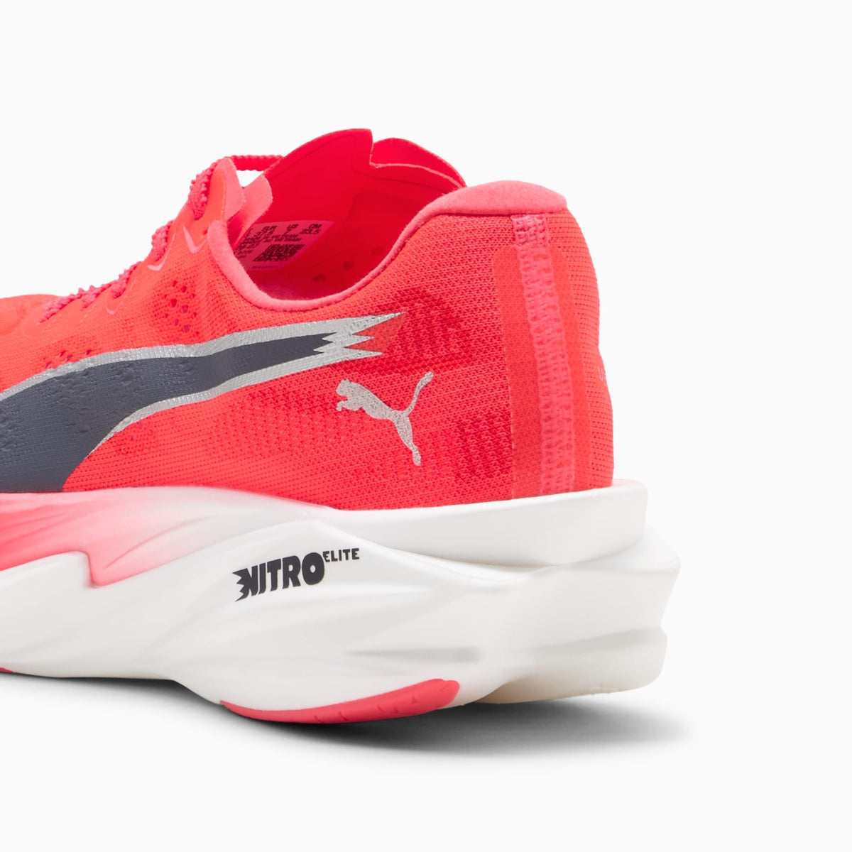 Tênis Puma Deviate NITRO Elite 4 Feminino — Ultra Red-Inky Depths-PUMA White — imagem 3