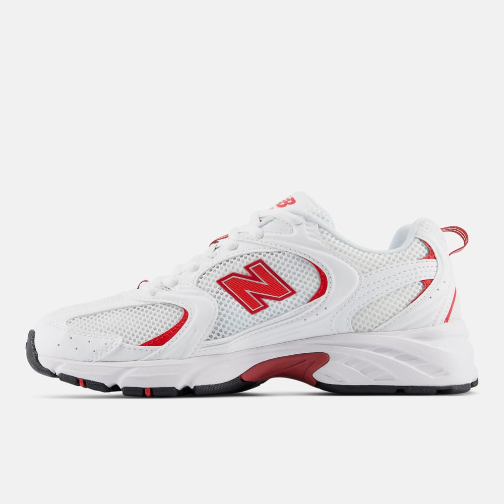 Tênis New Balance 530 Unissex — Branco / Vermelho — imagem 2