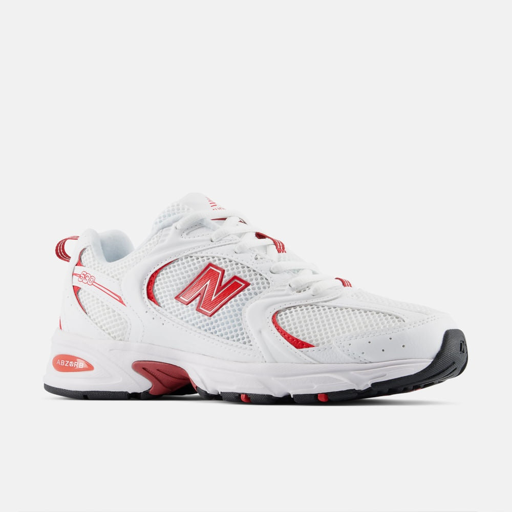Tênis New Balance 530 Unissex — Branco / Vermelho — imagem 4