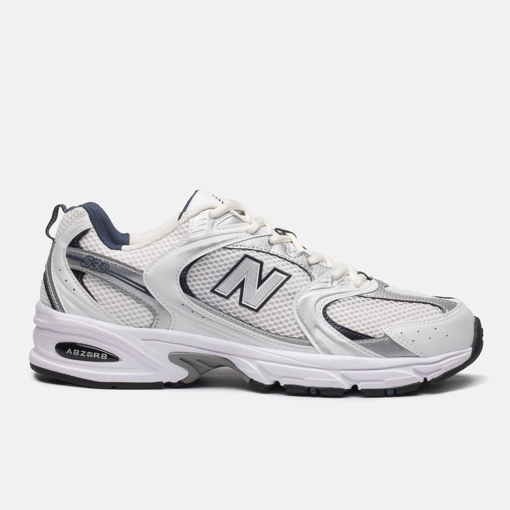 Tênis New Balance 530 Unissex — Branco / Marinho — imagem 1