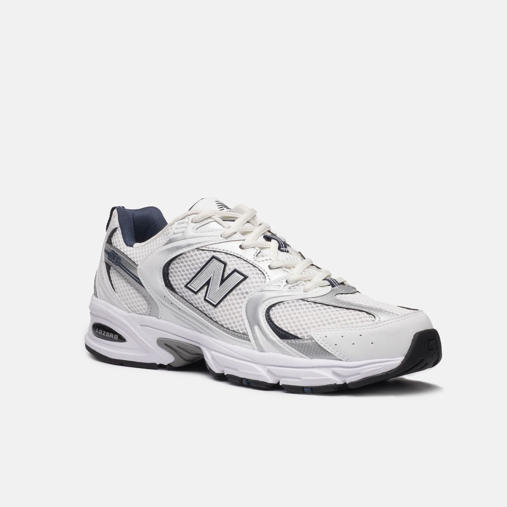 Tênis New Balance 530 Unissex — Branco / Marinho — imagem 3