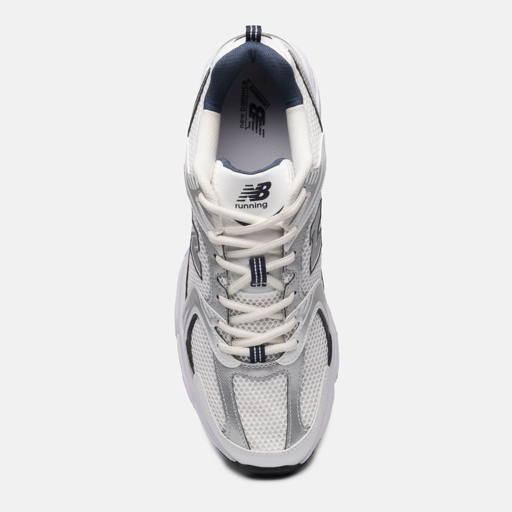 Tênis New Balance 530 Unissex — Branco / Marinho — imagem 4