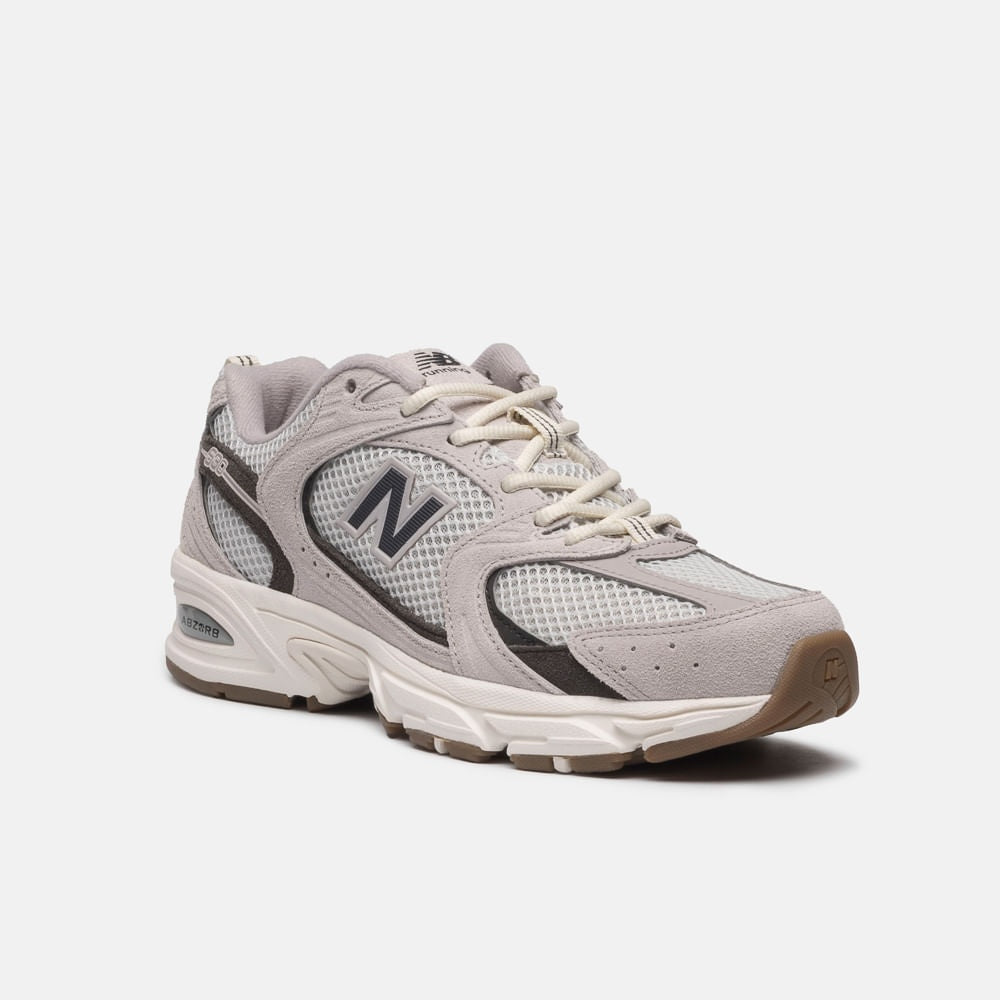 Tênis New Balance 530 Unissex — Cinza Claro / Bege Claro — imagem 3