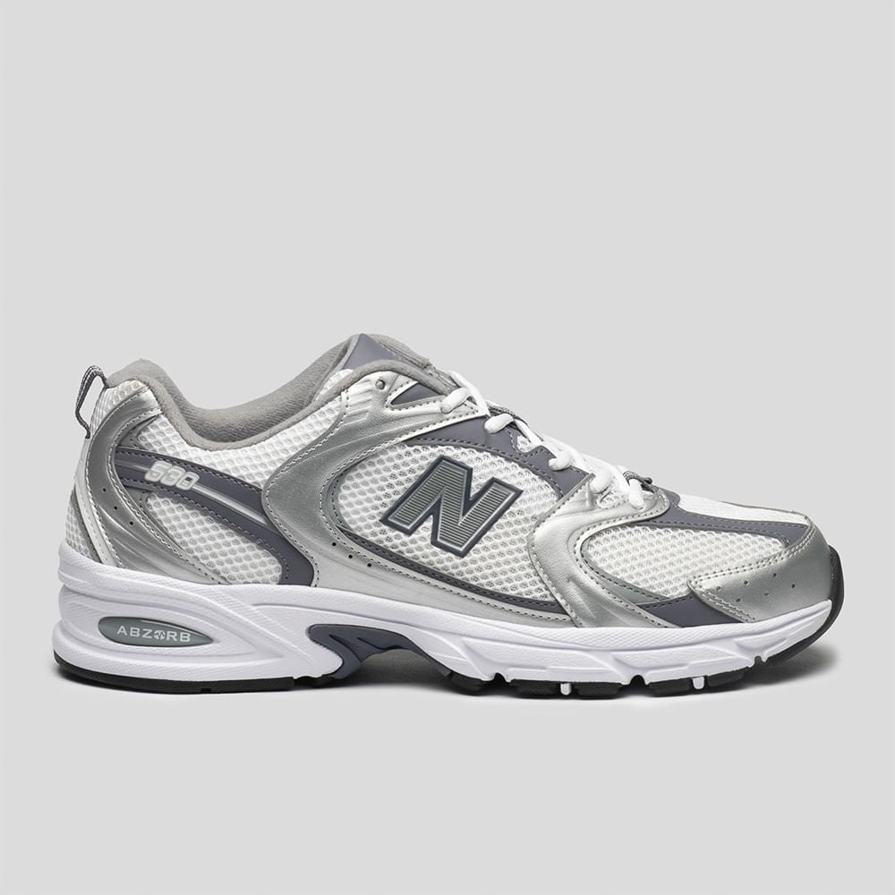 Tênis New Balance 530 Unissex — Prata / Grafite — imagem 1