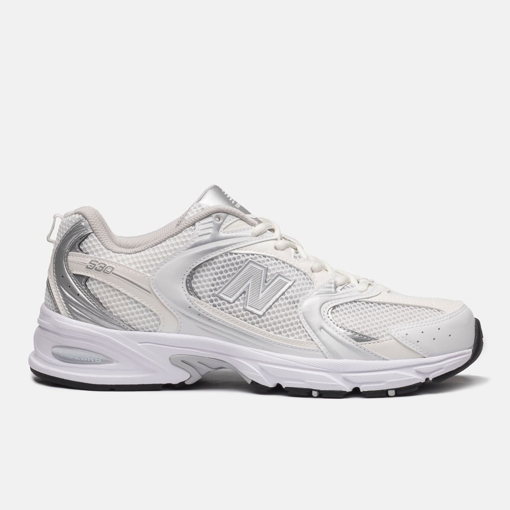 Tênis New Balance 530 Unissex — Branco / Prata — imagem 1