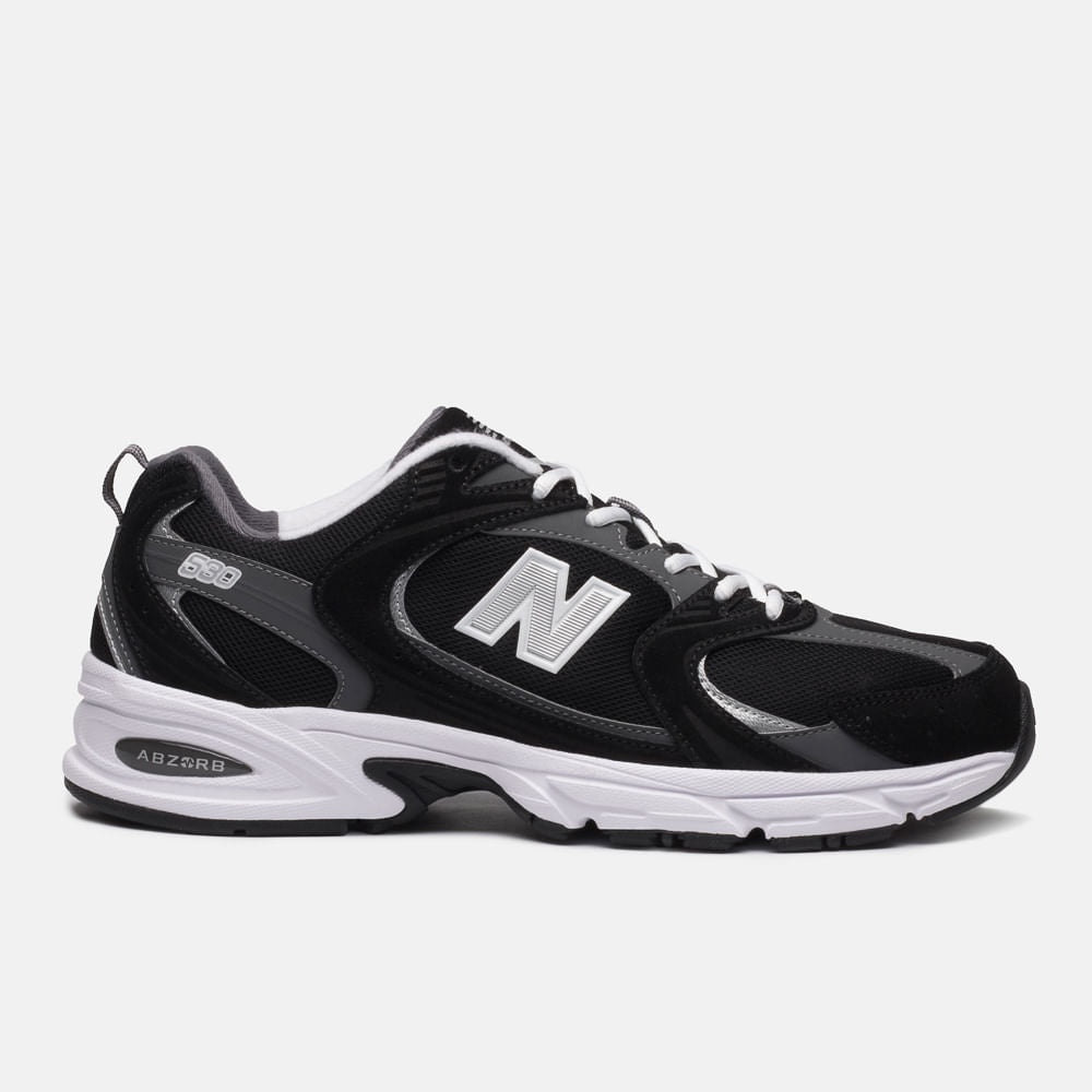 Tênis New Balance 530 Unissex — Preto / Branco — imagem 1