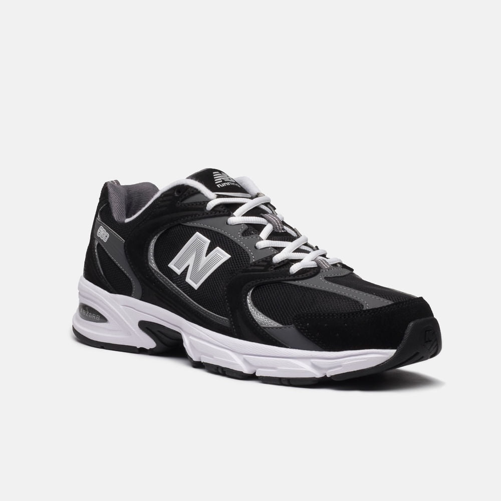 Tênis New Balance 530 Unissex — Preto / Branco — imagem 3