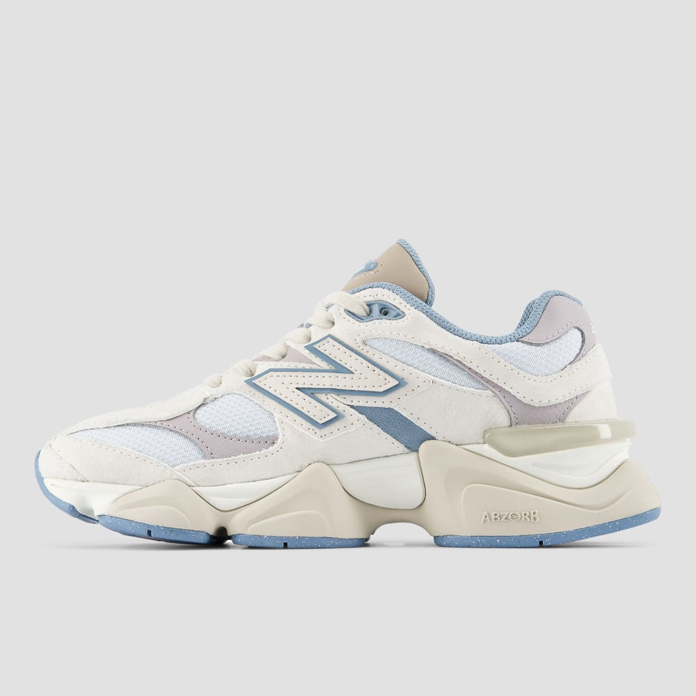 Tênis New Balance 9060 Unissex — Azul Acinzentado / Bege Claro — imagem 2