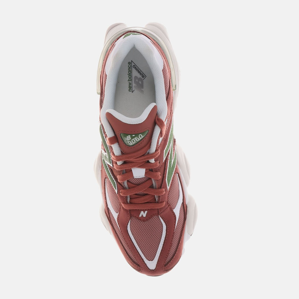 Tênis New Balance 9060 Unissex — Telha / Verde Musgo — imagem 3