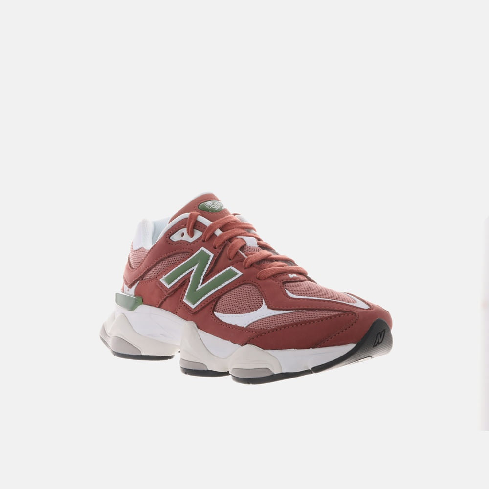 Tênis New Balance 9060 Unissex — Telha / Verde Musgo — imagem 4