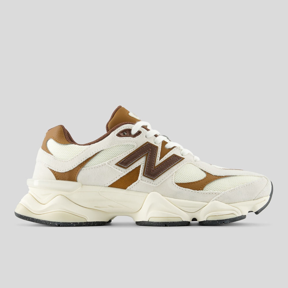 Tênis New Balance 9060 Unissex — Marrom / Branco Off — imagem 1