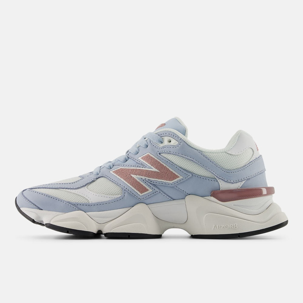 Tênis New Balance 9060 Unissex — Azul Claro / Rosa Envelhecido — imagem 2