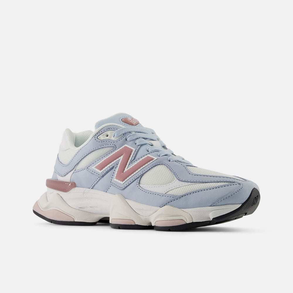 Tênis New Balance 9060 Unissex — Azul Claro / Rosa Envelhecido — imagem 3