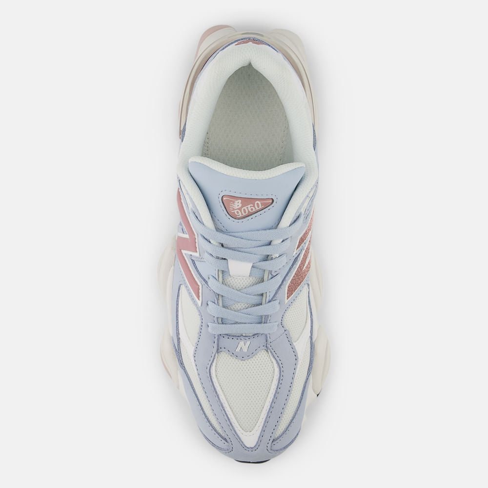 Tênis New Balance 9060 Unissex — Azul Claro / Rosa Envelhecido — imagem 4