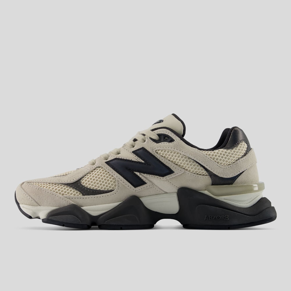 Tênis New Balance 9060 Unissex — Bege / Preto — imagem 2