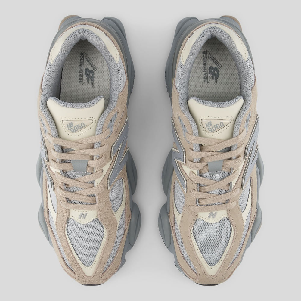 Tênis New Balance 9060 Unissex — Marrom Claro / Cinza — imagem 3