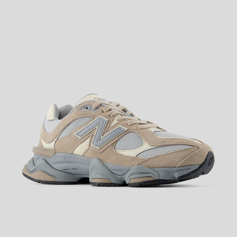 Tênis New Balance 9060 Unissex — Marrom Claro / Cinza — imagem 4
