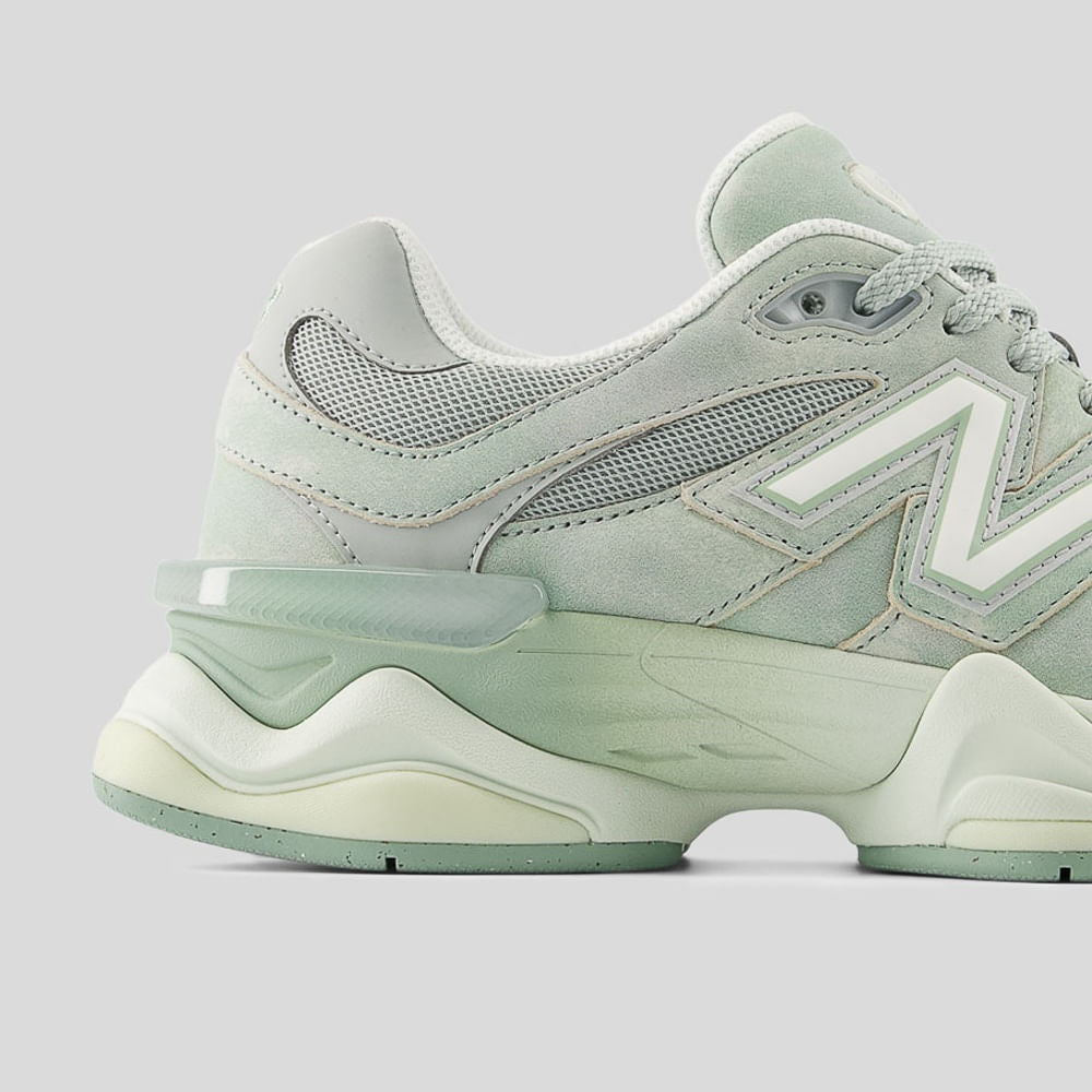 Tênis New Balance 9060 Unissex — Verde Acinzentado / Verde Claro — imagem 6