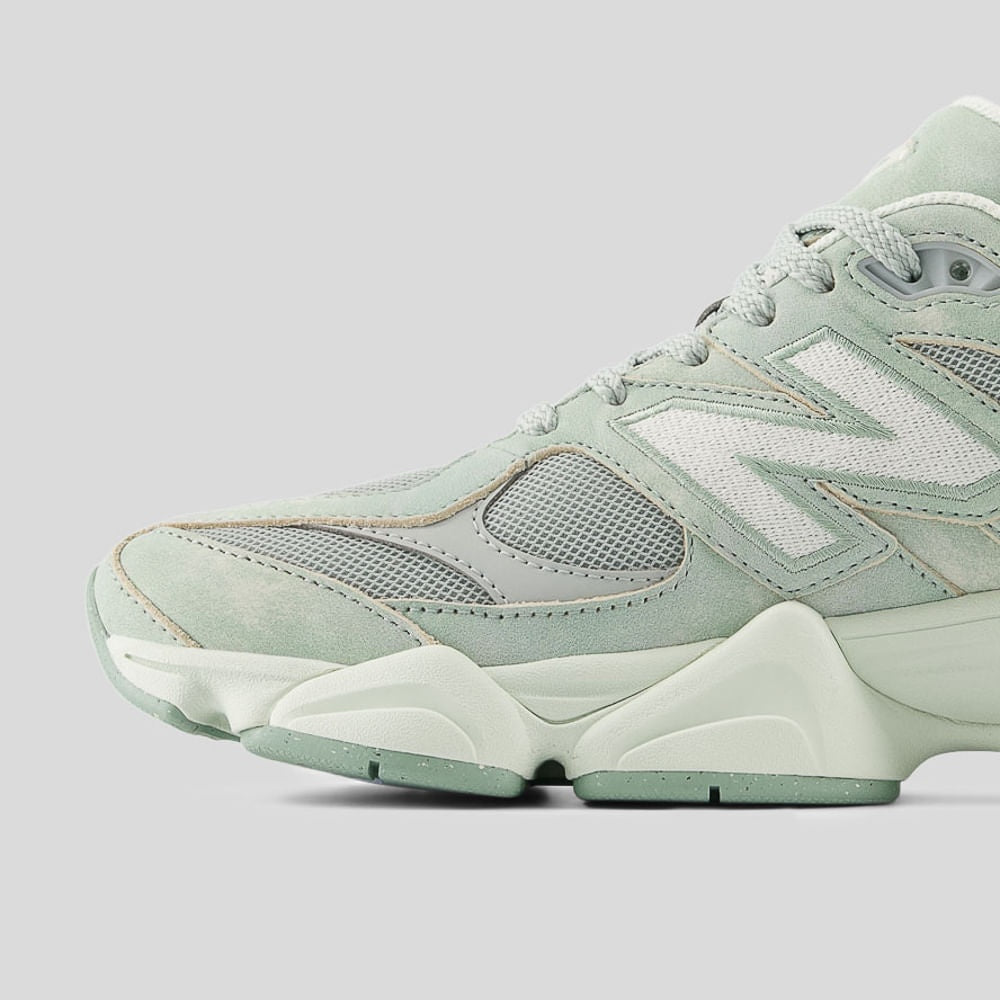 Tênis New Balance 9060 Unissex — Verde Acinzentado / Verde Claro — imagem 7